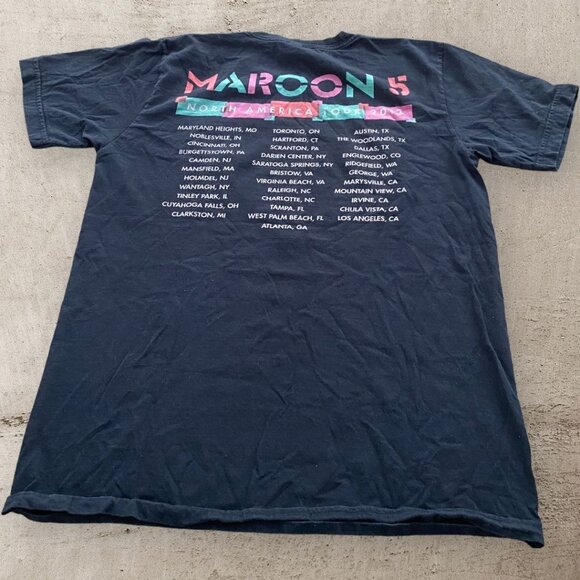 Maroon 5 T Shirt Size M Medium Mens Made in USA American Apparel Black Graphic - Picture 4 of 7